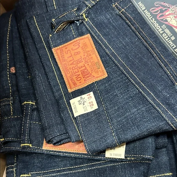 Ralph Lauren Double RL Indigo Relaxed Jeans 16% wool cotton straight leg - Picture 13 of 16